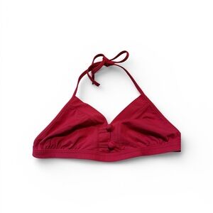 Eres button up bikini top red